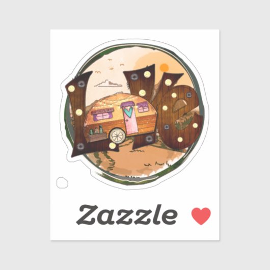 Camper Love - Travel Vacking Road Trip Sticker (Vel)