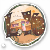 Camper Love - Travel Vacking Road Trip Sticker (Voorkant)