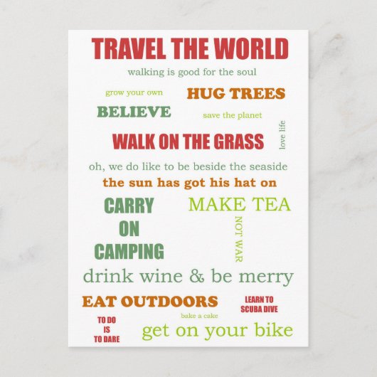  Camper Manifesto Briefkaart (Voorkant)