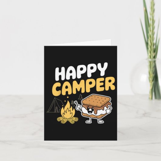 Camper Marshmallow Camping Smores Kawaii S'mores  Kaart (Voorkant)