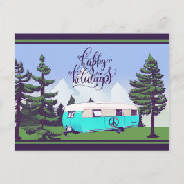 Camper met Briefkaart voor kindervakantie