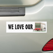 Camper motorfiets bumpersticker (Op auto)