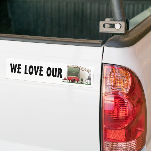 Camper motorfiets bumpersticker (Op Truck)