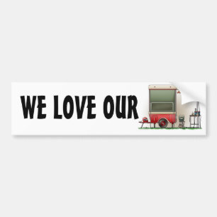 Camper motorfiets bumpersticker