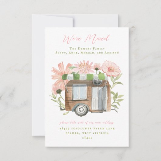 Camper Moving Announements Kaart (Voorkant)