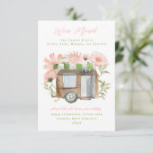 Camper Moving Announements Kaart (Staand voorkant)