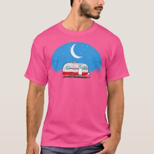 camper onder de sterren Retro Camping Shirt