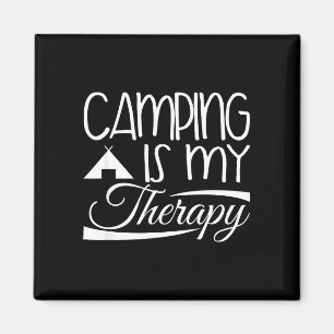 Camper ontwerp - kamperen is mijn therapie  magneet