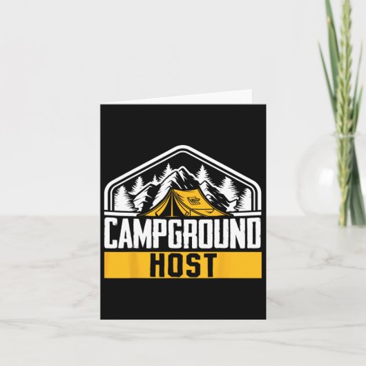Camper Outdoor Tent Campground Host Kaart (Voorkant)