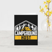 Camper Outdoor Tent Campground Host Kaart (Gele Bloem)