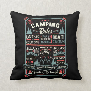 Camper Outdoor Tent Camping Rules Kussen