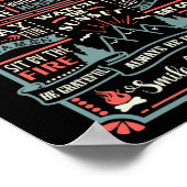 Camper Outdoor Tent Camping Rules Poster (Hoek)