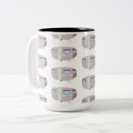 Camper Patroon Tweekleurige Koffiemok