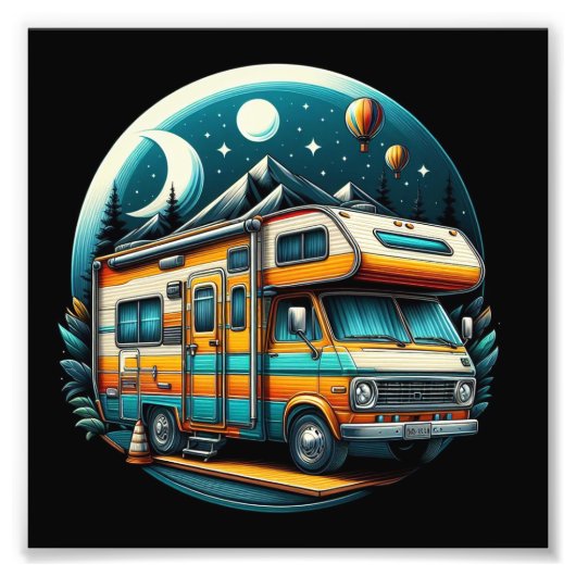 Camper poster! foto afdruk (Voorkant)
