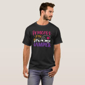 Camper Princess Outdoor RV Camping Explorers T-shirt (Voorkant volledig)
