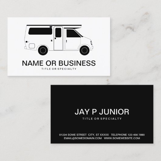 camper provan visitekaartje (Voorkant / Achterkant)