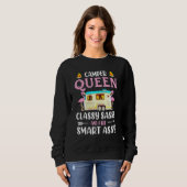 Camper Queen Classy Sassy en een beetje slimme Ass Trui (Voorkant volledig)