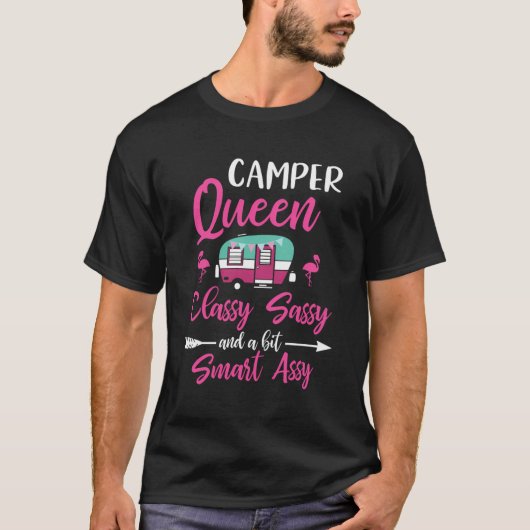 Camper Queen Classy Sassy Smart Assy Camping Rv Gi T-shirt (Voorkant)