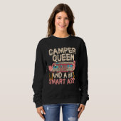 Camper Queen Classy Sassy Smart Assy Funny Flaming Trui (Voorkant volledig)
