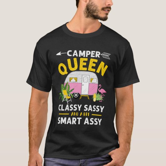 Camper Queen Classy Sassy Smart Assy Funny Men Wom T-shirt (Voorkant)