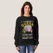 Camper Queen Classy Sassy Smart Assy Funny Men Wom Trui (Voorkant volledig)