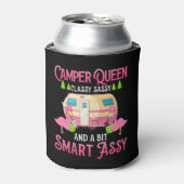 Camper Queen Classy Sassy Smart Funny Women Girls Blikjeskoeler (Blikje Voorkant)