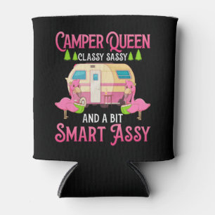 Camper Queen Classy Sassy Smart Funny Women Girls Blikjeskoeler