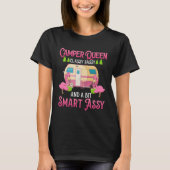 Camper Queen Classy Sassy Smart Funny Women Girls T-shirt (Voorkant)
