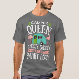 Camper Queen Classy Sassy Smart Funny Women Girls T-shirt