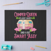 Camper Queen Classy Sassy Smart Funny Women Girls Tissuepapier (Craft)