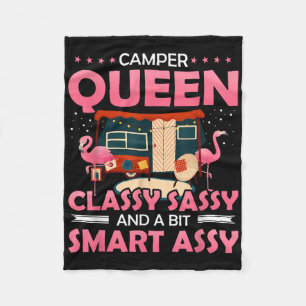 Camper Queen Cly Sy en een beetje slimme Y Funny C Fleece Deken