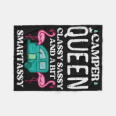 Camper Queen Cly Sy Smart Camping RV Dames Meisjes Fleece Deken (Voorkant (Horizontaal))