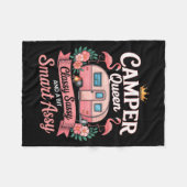 Camper Queen Cly Sy Smart Y Camng Rv Women  Fleece Deken (Voorkant (Horizontaal))