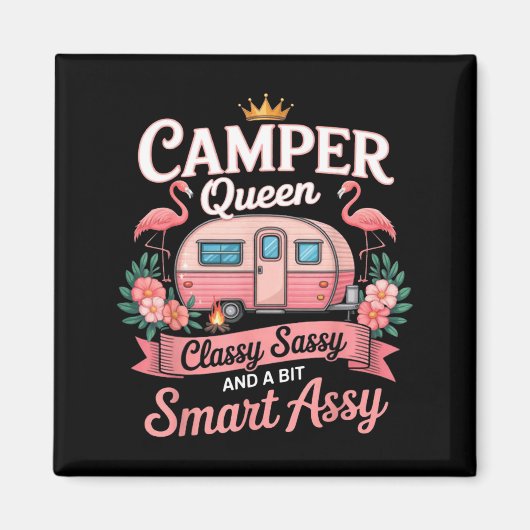 Camper Queen Cly Sy Smart Y Camng Rv Women  Magneet (Voorkant)