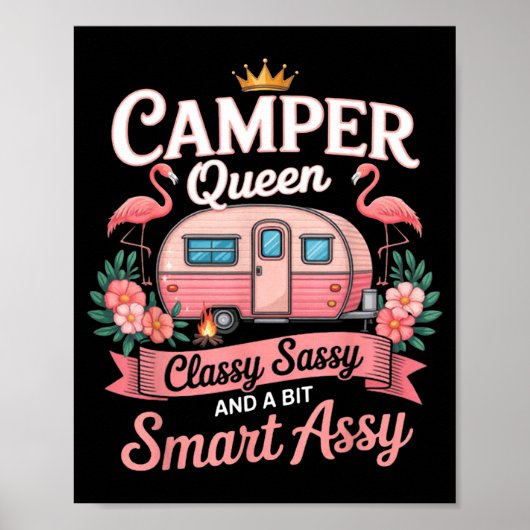 Camper Queen Cly Sy Smart Y Camng Rv Women  Poster (Voorkant)