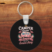 Camper Queen Cly Sy Smart Y Camng Rv Women  Sleutelhanger (Voorkant)