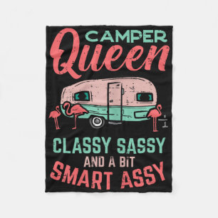 Camper Queen Cly Sy Smart Y Schattigee Camping Vro Fleece Deken