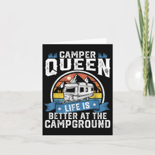 Camper Queen Life is een betere camping Funny Camp Kaart
