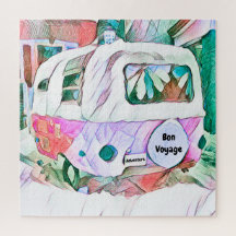 Camper Retro  Hippie Bon Voyage Adventure