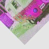 Camper Retro  Hippie Geluk is het kamperen Tissuepapier (Detail)