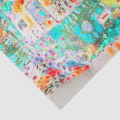 Camper Retro Hippie Green Groove en Vibe Pop Art Tissuepapier (Detail)