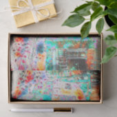 Camper Retro Hippie Green Groove en Vibe Pop Art Tissuepapier (Geschenk)