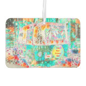 Camper Retro Hippie Groove en Vibe Pop Art Luchtverfrisser (Achterkant)