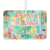 Camper Retro Hippie Groove en Vibe Pop Art Luchtverfrisser (Voorkant)