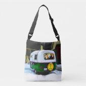 Camper Retro Hippie Life is een reis die gewoon ga Crossbody Tas (Voorkant)