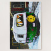 Camper Retro Hippie Life is een reis die gewoon ga Legpuzzel (Verticaal)