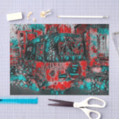 Camper Retro Hippie Road kan geluk bereiken Tissuepapier (Craft)