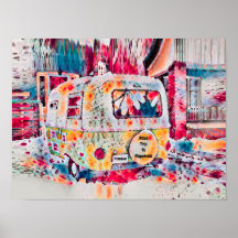 Camper Retro Hippie Road maakt geluk op vrijheid