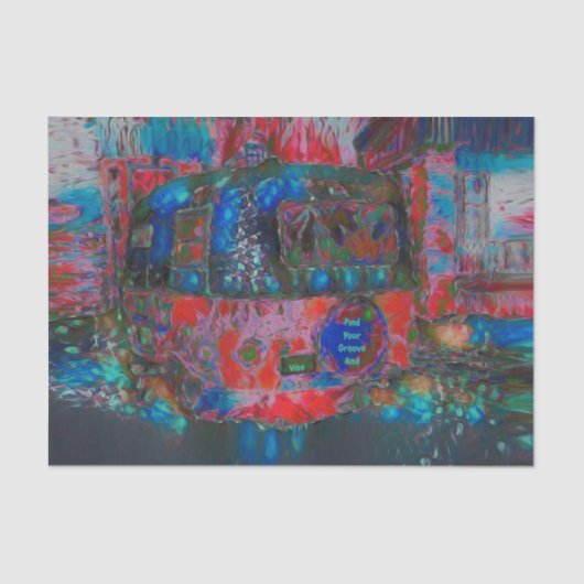 Camper Retro Hippie vindt uw groef en vibe Tissuepapier (Voorkant)