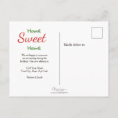 Camper Retro Vakantie Rood Groen  Verhuizen Briefkaart (Achterkant)